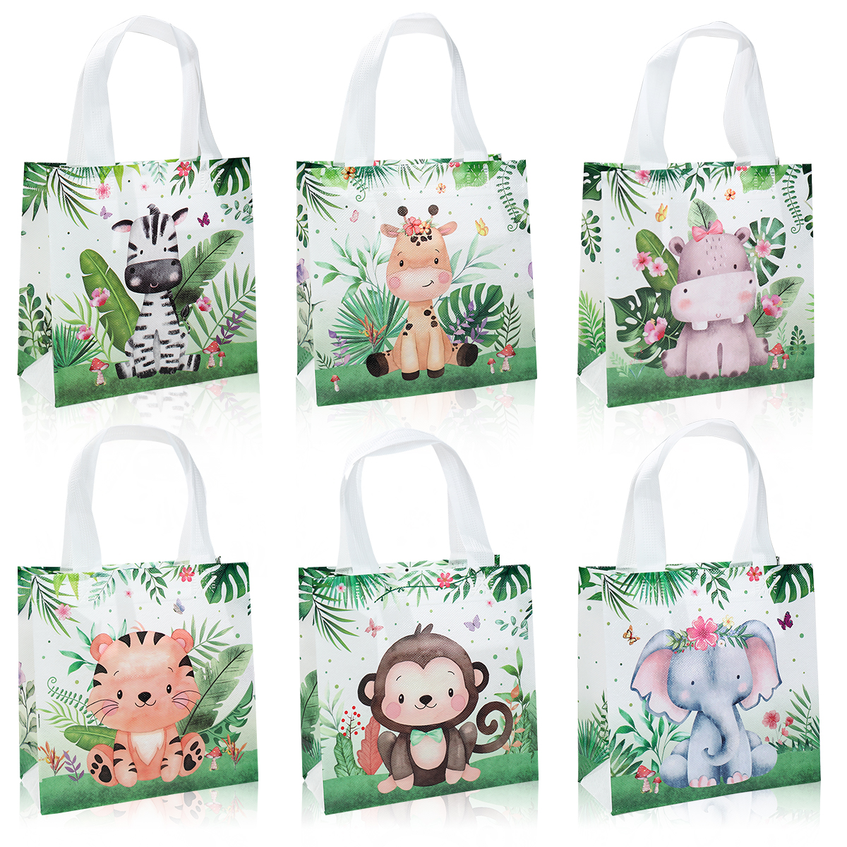 Jungle Animal Party Favor Bags - Baby Nursery Jungle Theme avaliação e preço