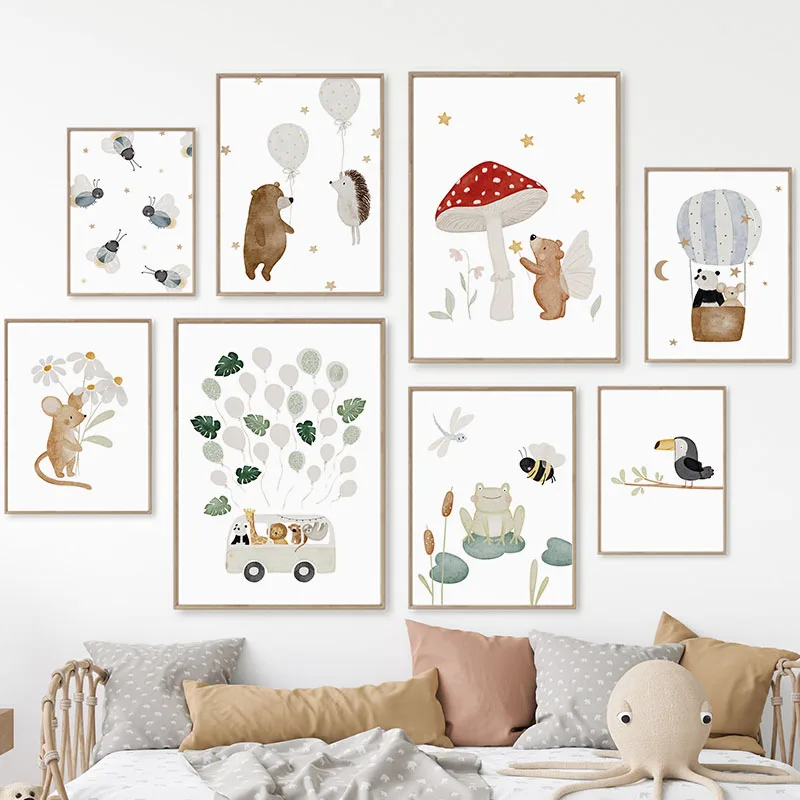 Boho Bear Hedgehog Panda Touca - Baby Nursery Pictures avaliação e preço