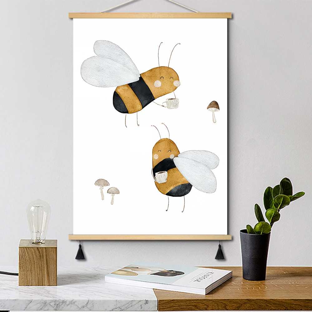 Boho Cartoon Posters Print Bea - Baby Nursery Room avaliação e preço