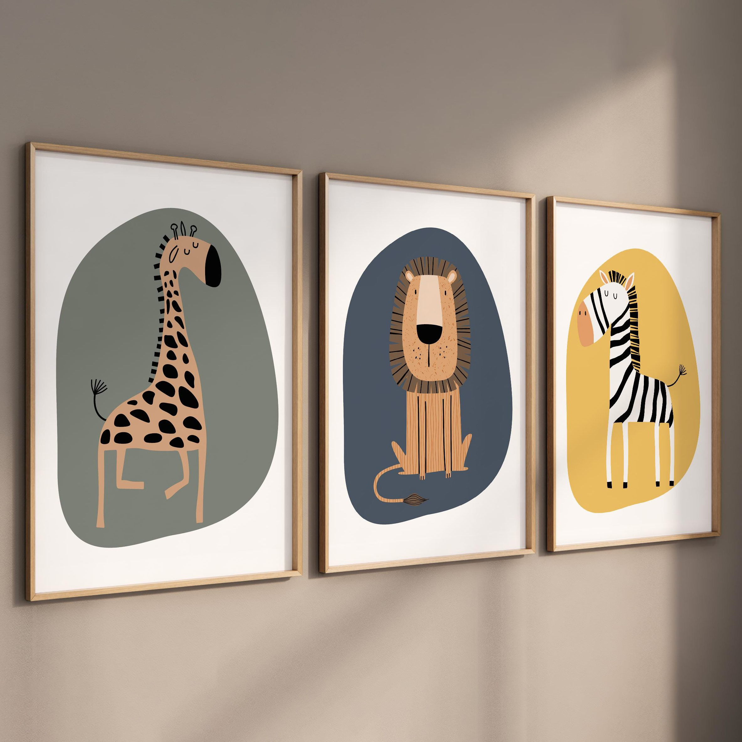 3pcs Safari Animal Nursery Pri - Baby Nursery Room avaliação e preço