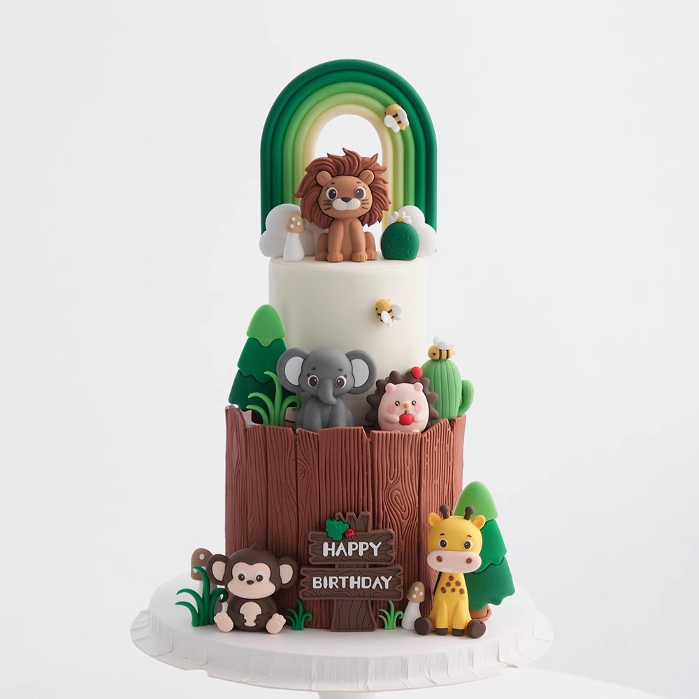 Jungle Safari Animal Cake Topp - Baby Nursery Jungle Theme avaliação e preço