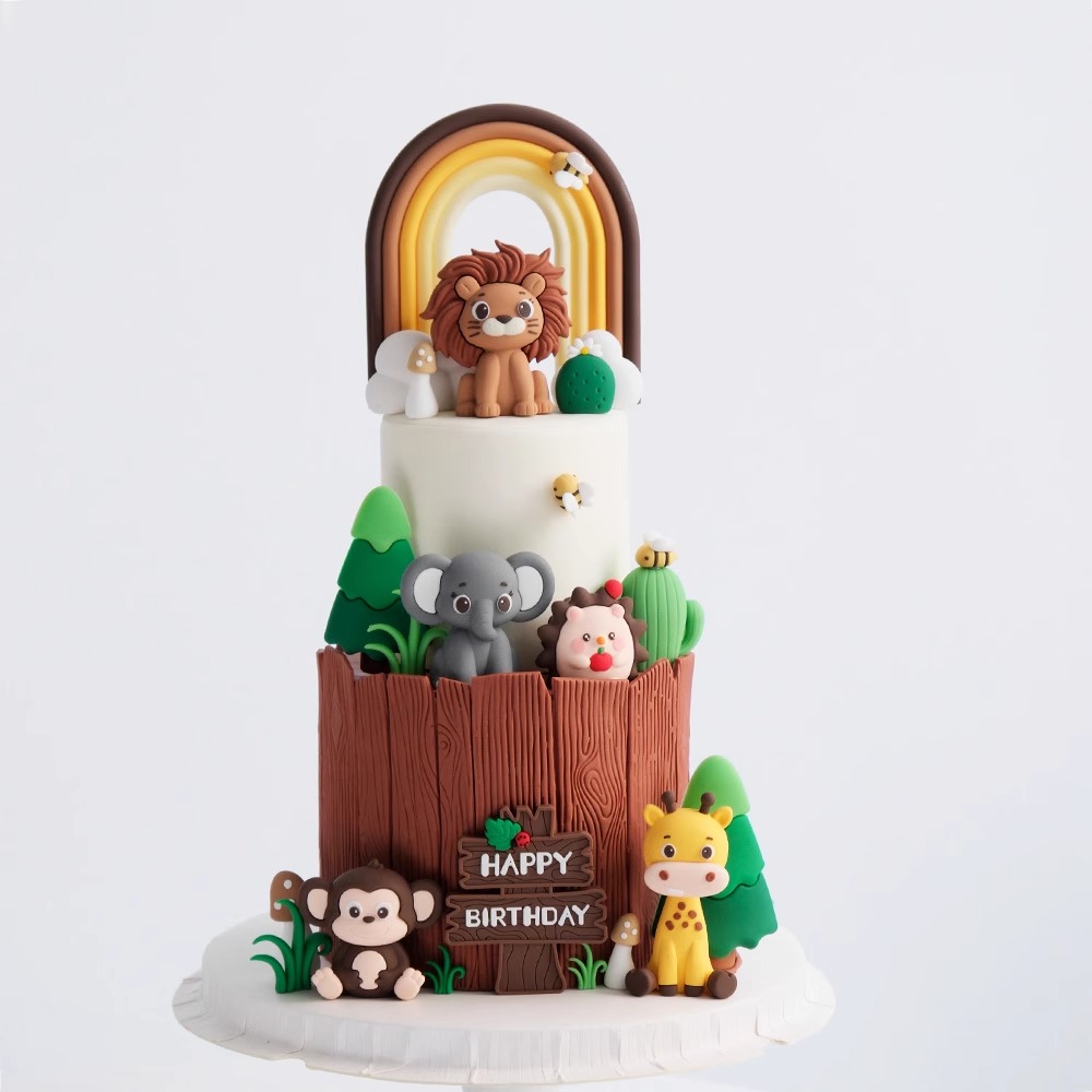 Jungle Safari Animal Cake Topp - Baby Nursery Jungle Theme avaliação e preço
