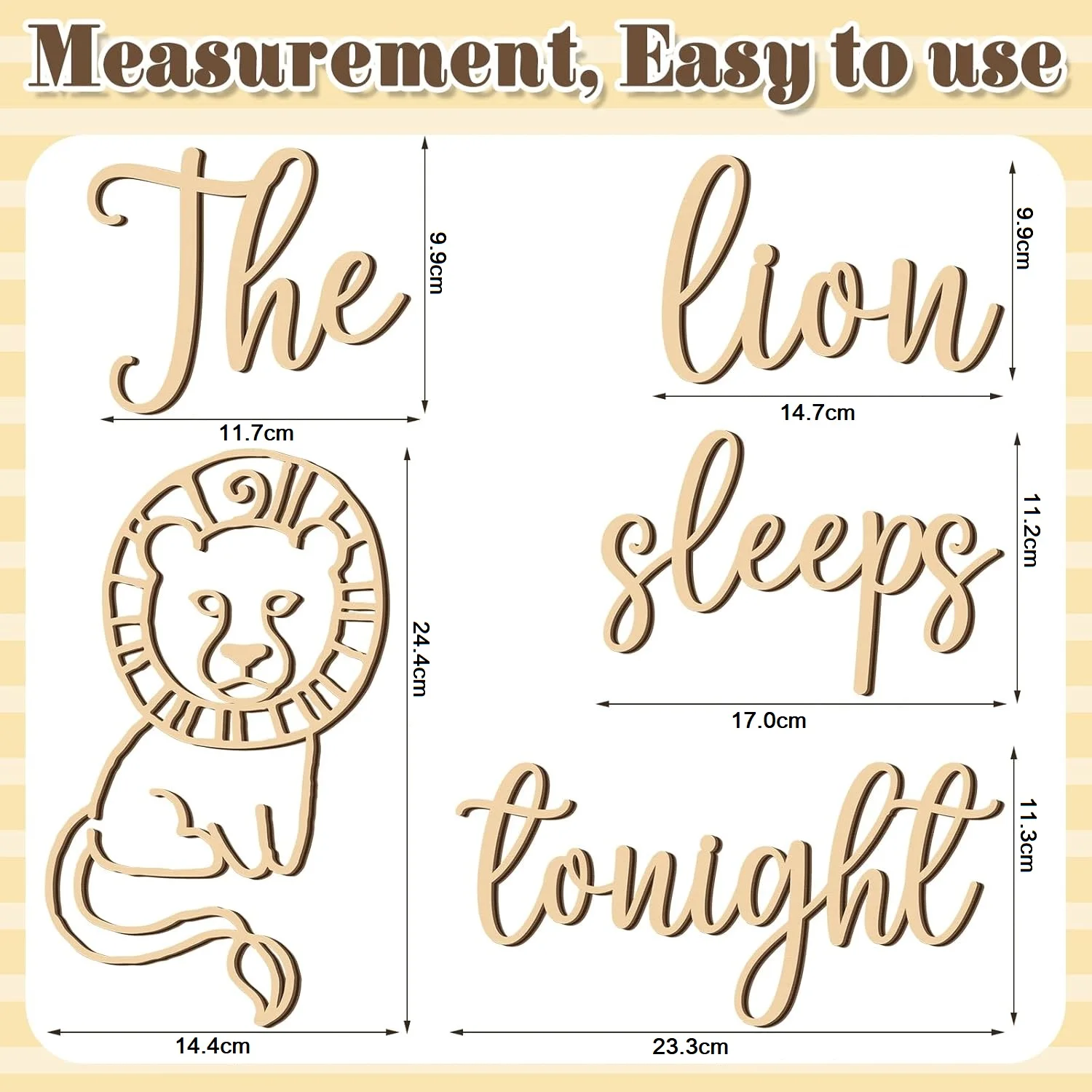 The Lion Sleeps Tonight Wooden - Baby Nursery Jungle Theme avaliação e preço