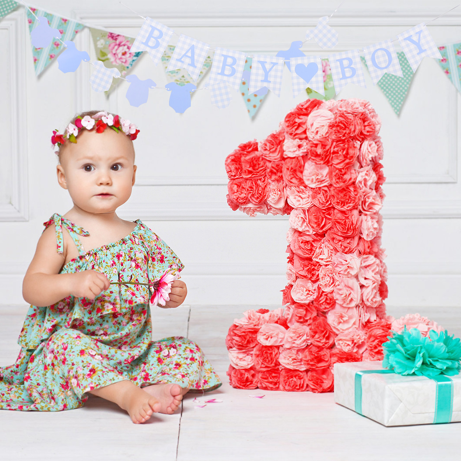 2Pcs Welcome Baby Boy Banner B - Baby Nursery Fabric avaliação e preço