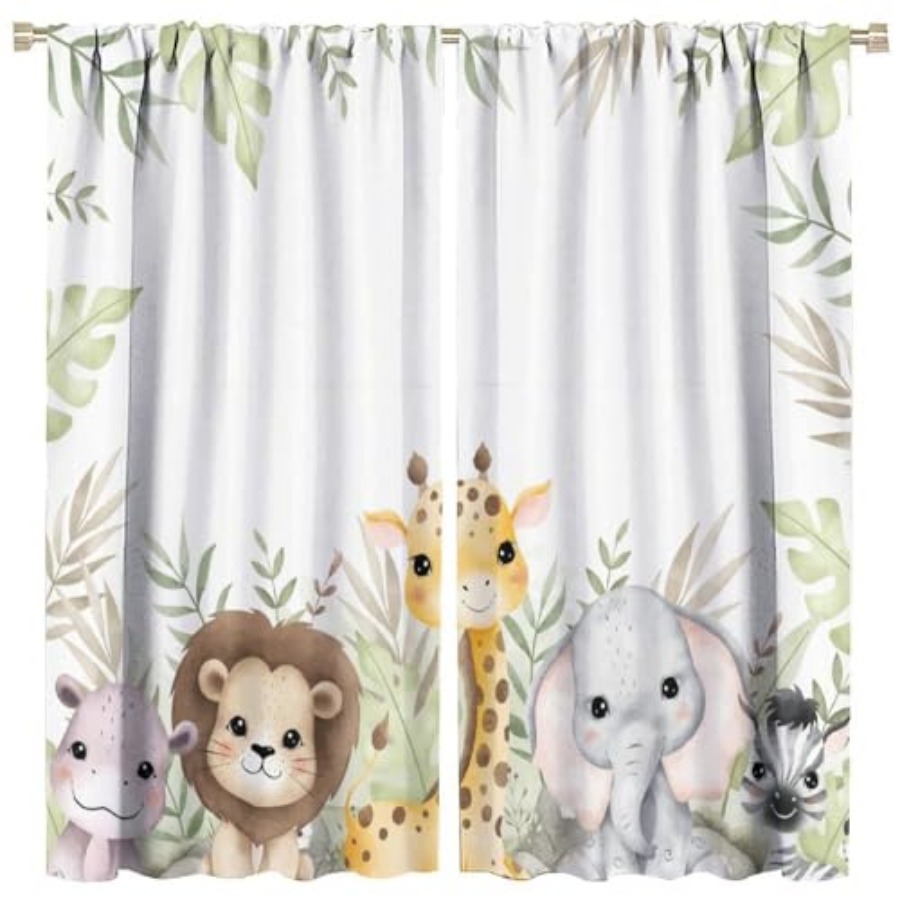 Nursery Curtains Jungle Safari - Baby Nursery Jungle Theme avaliação e preço