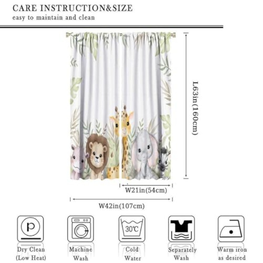 Nursery Curtains Jungle Safari - Baby Nursery Jungle Theme avaliação e preço