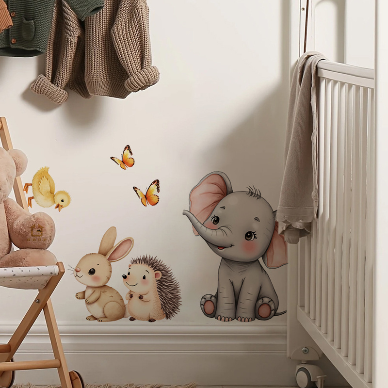 Cartoon Animal Wall Sticker -  - Baby Nursery Pictures avaliação e preço