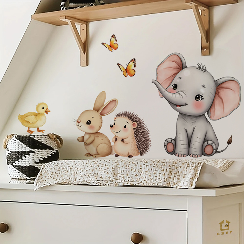 Cartoon Animal Wall Sticker -  - Baby Nursery Pictures avaliação e preço