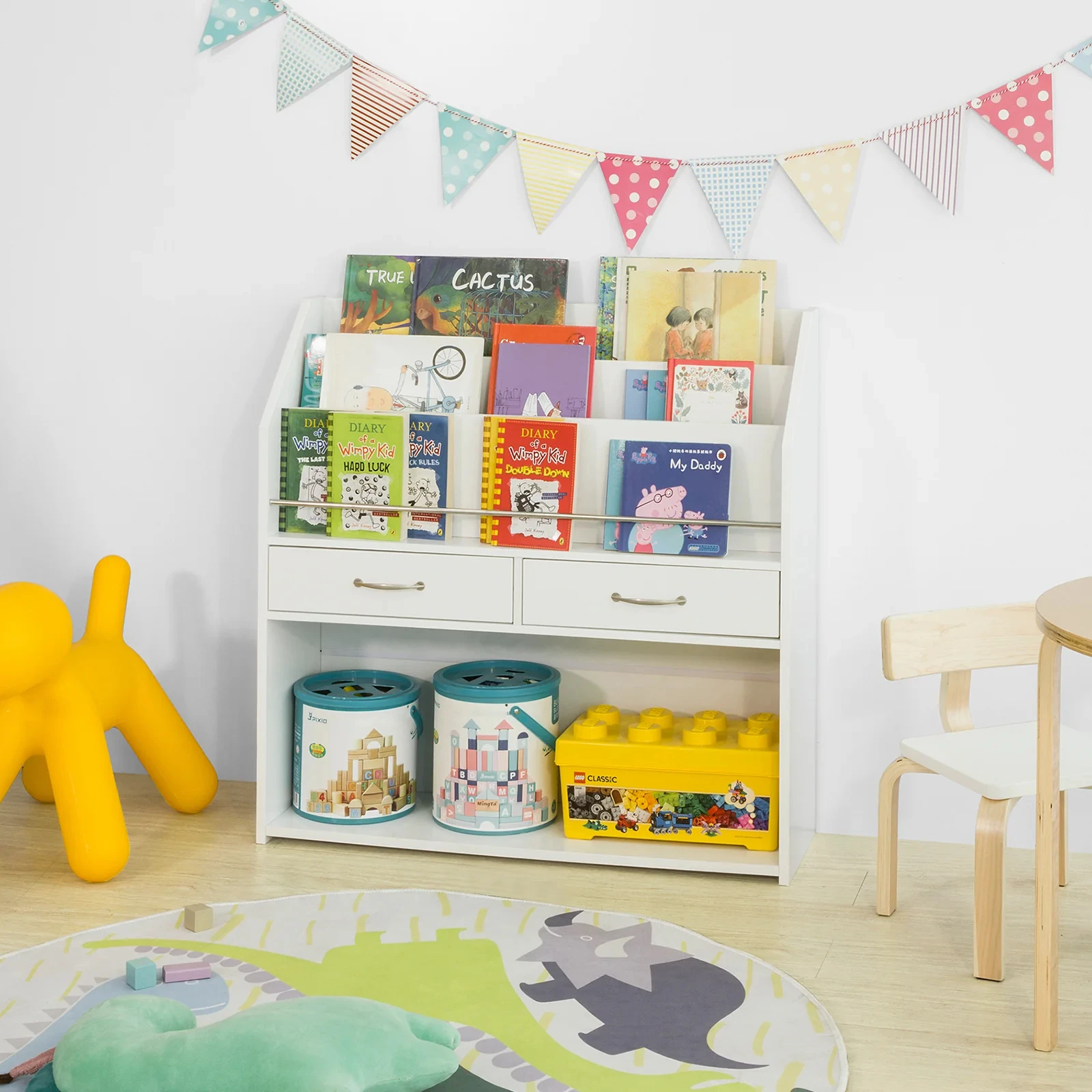 Machine Modern White Small Bab - Baby Bookshelf Small avaliação e preço