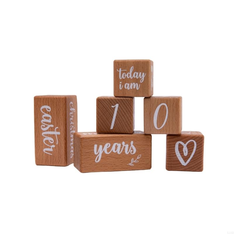 Wooden Baby Milestones Age Num - Baby Nursery Age avaliação e preço