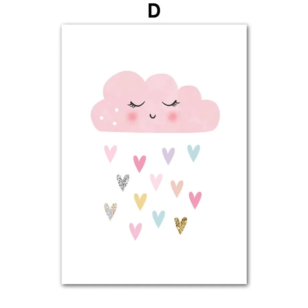 Pink Unicorn Rabbit Rainbow Cl - Baby Nursery Pictures avaliação e preço