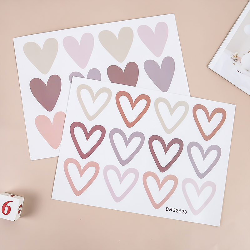 2pcs Lovely Hearts Ins Wall St - Baby Nursery Wallpaper Girl avaliação e preço