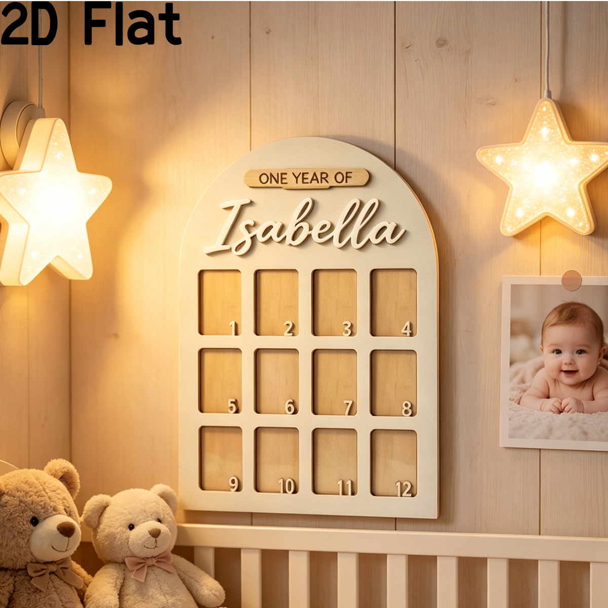 1Pc Custom Photo Record Board  - Baby Nursery Room avaliação e preço