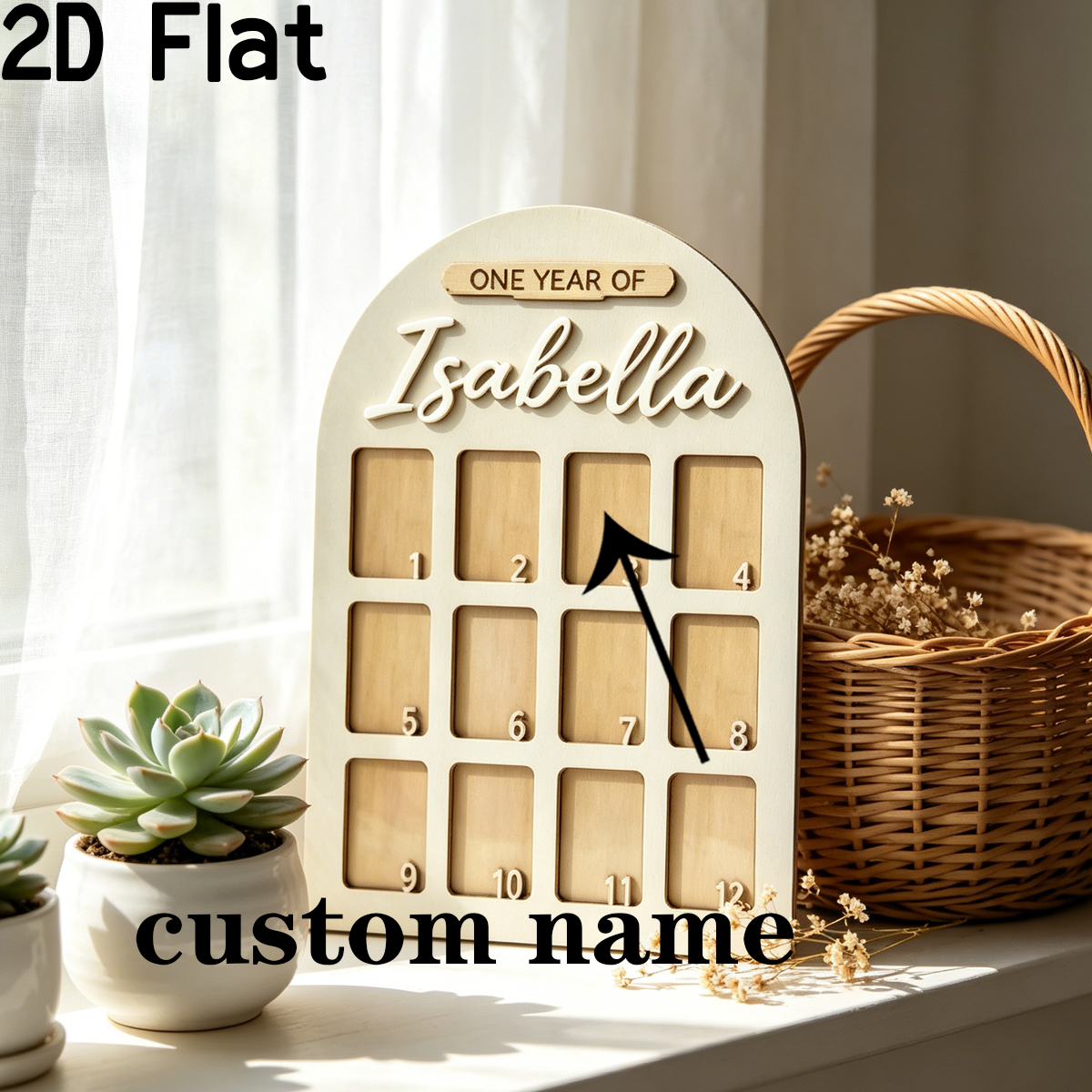 1Pc Custom Photo Record Board  - Baby Nursery Room avaliação e preço
