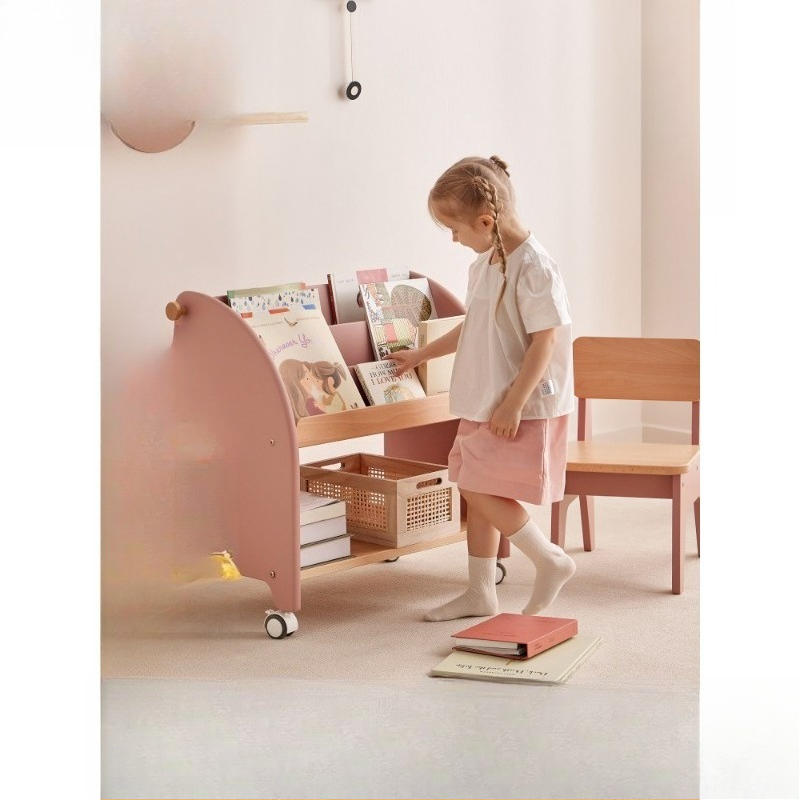 Solid wood bookshelf Floor-to- - Baby Bookshelf Small avaliação e preço