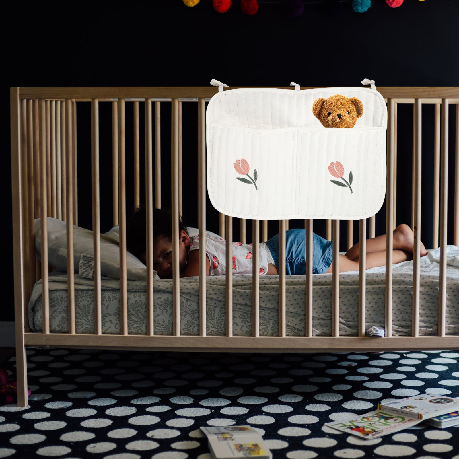 Crib Hanging Diaper Organizer  - Baby Nursery Storage avaliação e preço