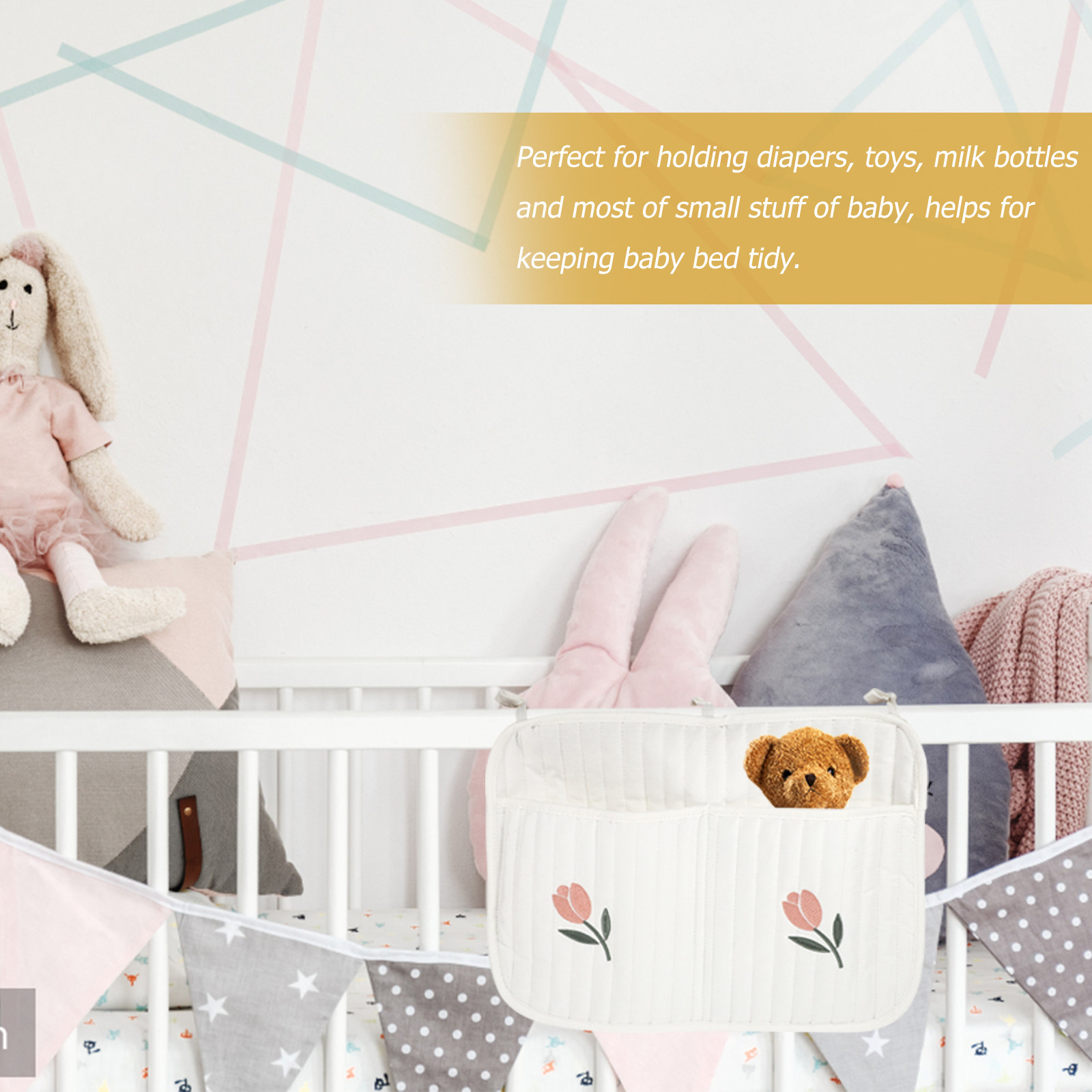 Crib Hanging Diaper Organizer  - Baby Nursery Storage avaliação e preço