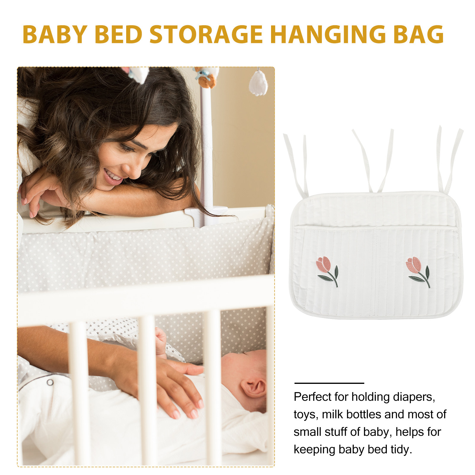 Crib Hanging Diaper Organizer  - Baby Nursery Storage avaliação e preço