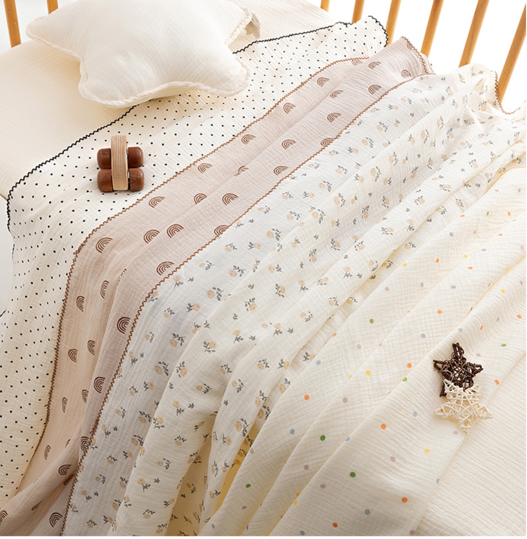 100*130cm Summer Baby Swaddle  - Baby Girl Nursery Quilt avaliação e preço