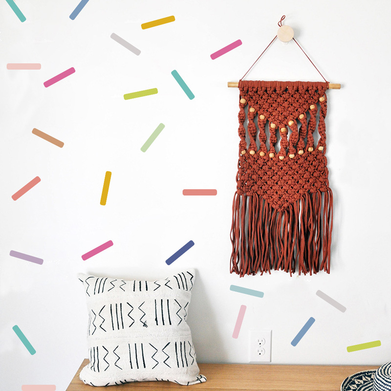 48pcs Colorful Candy Strip Wal - Baby Nursery Wallpaper avaliação e preço