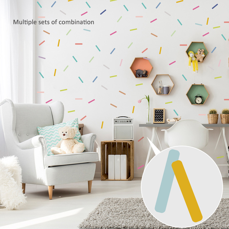48pcs Colorful Candy Strip Wal - Baby Nursery Wallpaper avaliação e preço