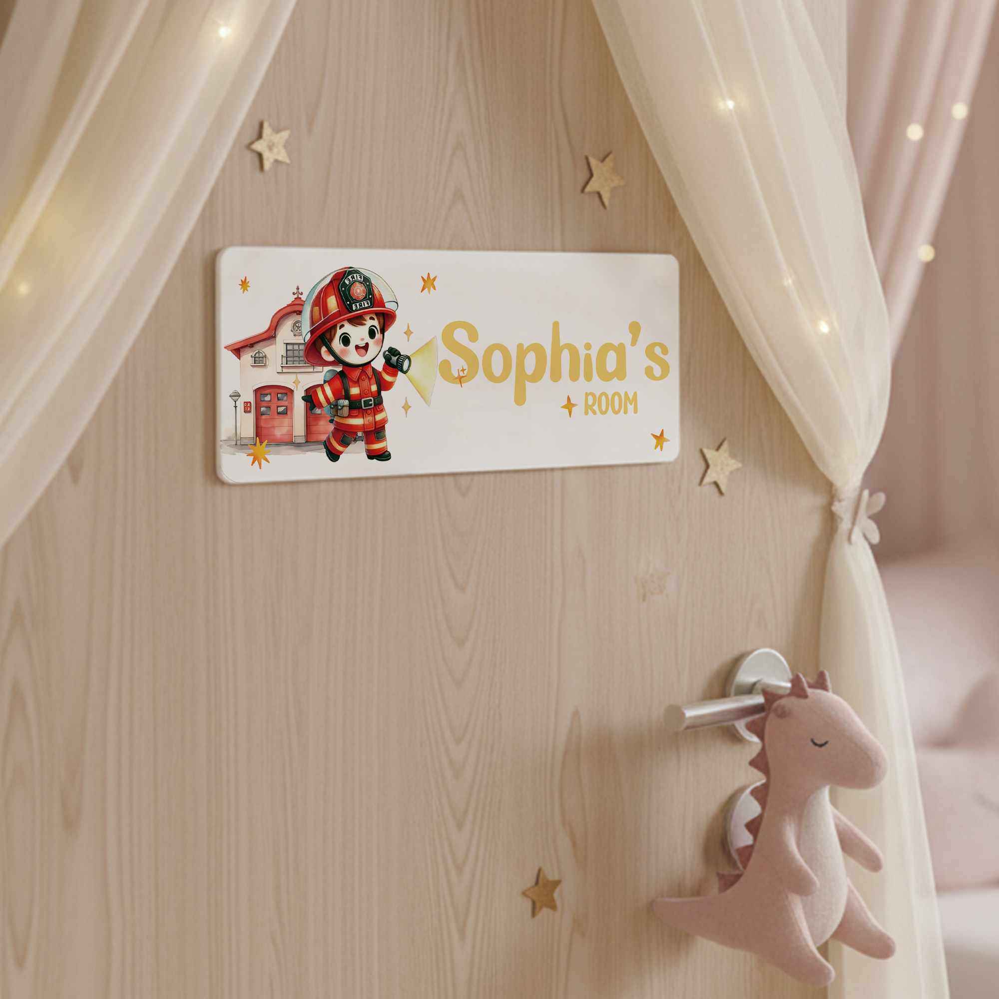 1pc Custom Firefighters Name/T - Baby Nursery Room avaliação e preço