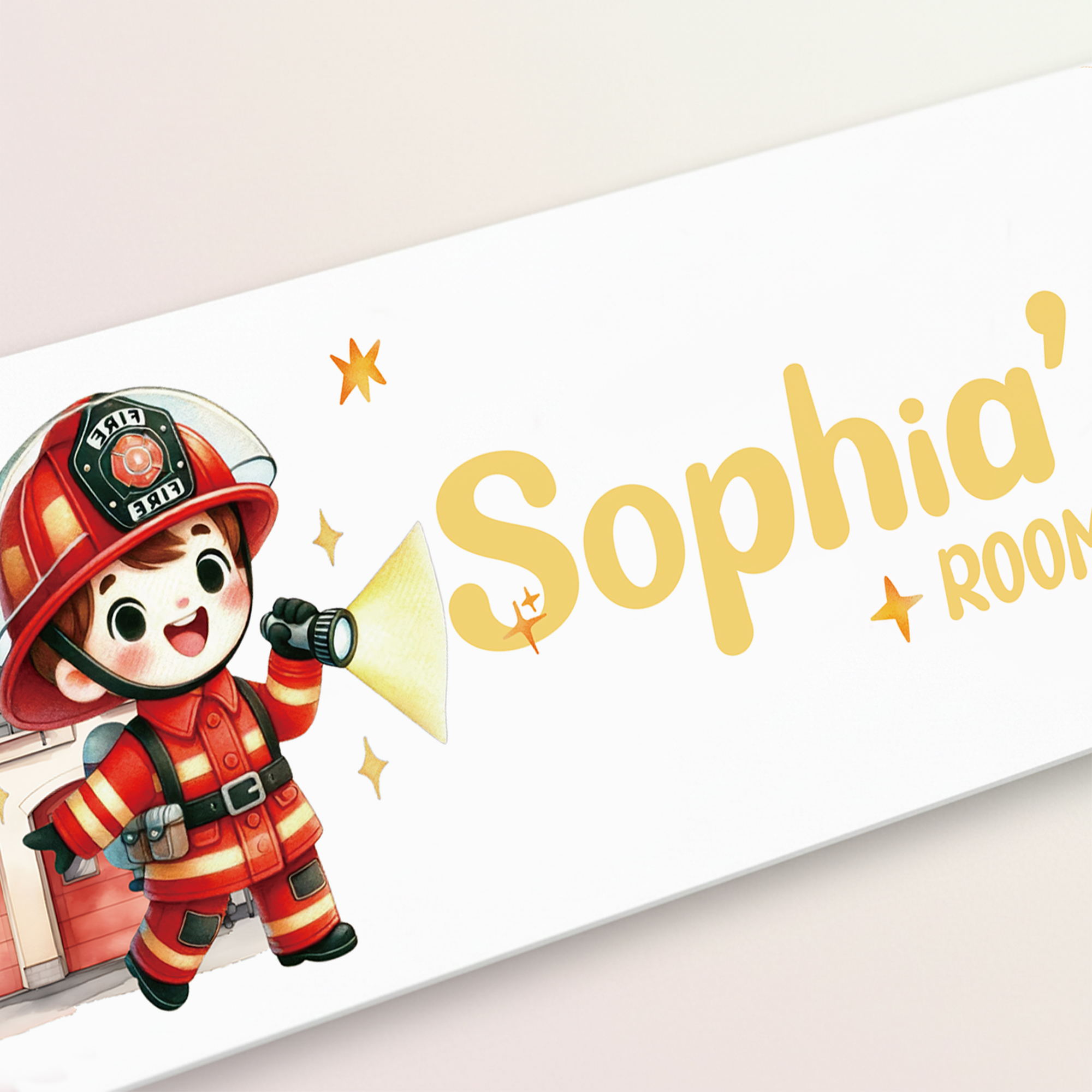 1pc Custom Firefighters Name/T - Baby Nursery Room avaliação e preço