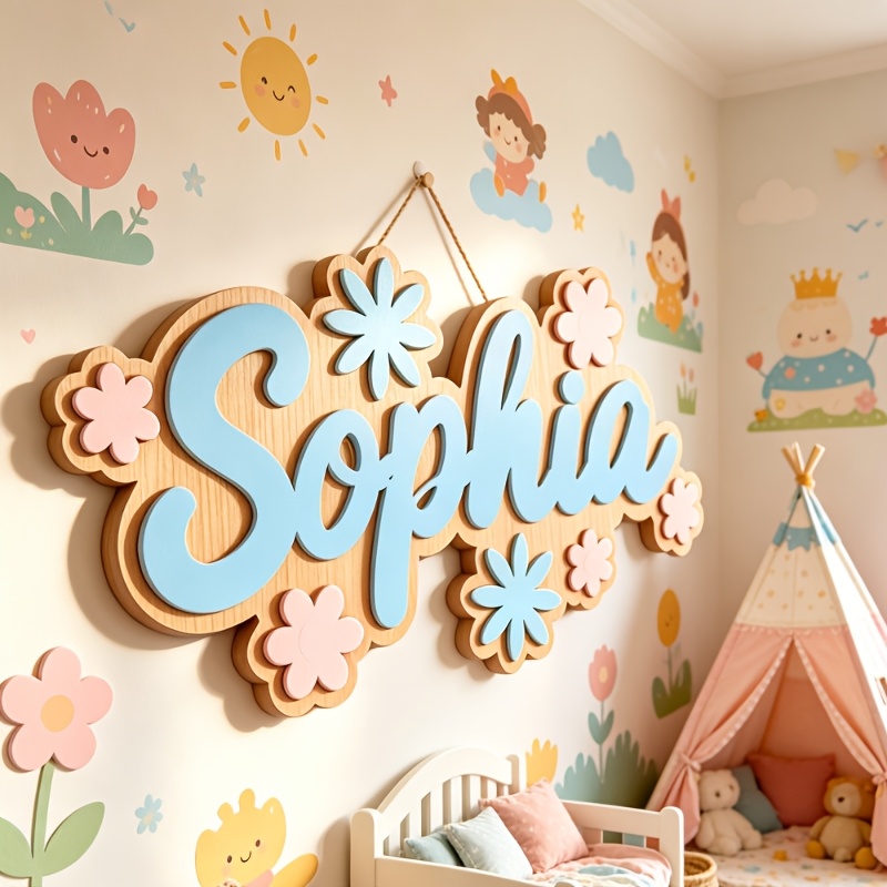 Personalized Floral Themed Nam - Baby Nursery Room avaliação e preço
