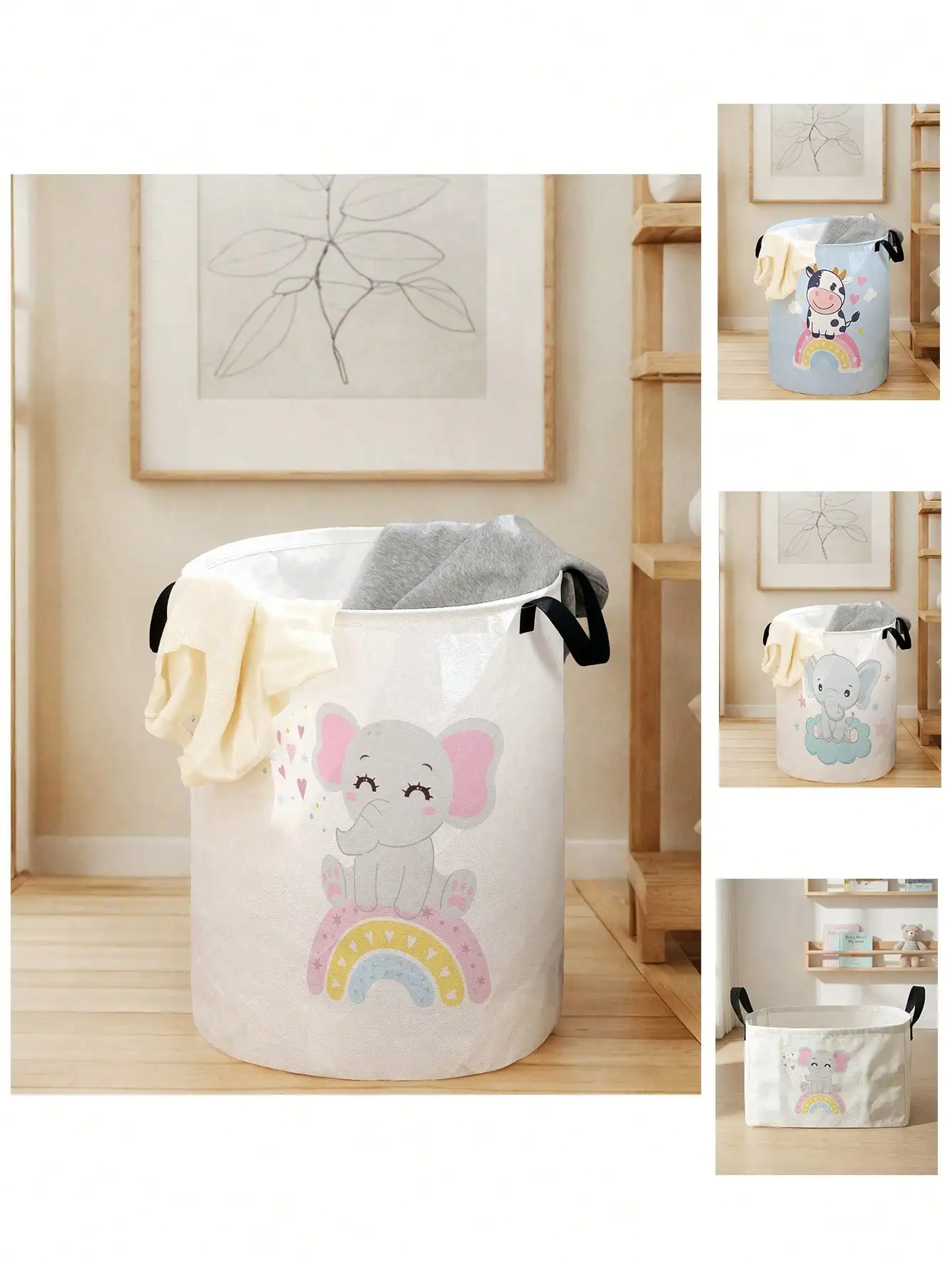 1pc Cute Elephant Pattern Fold - Baby Nursery Storage avaliação e preço
