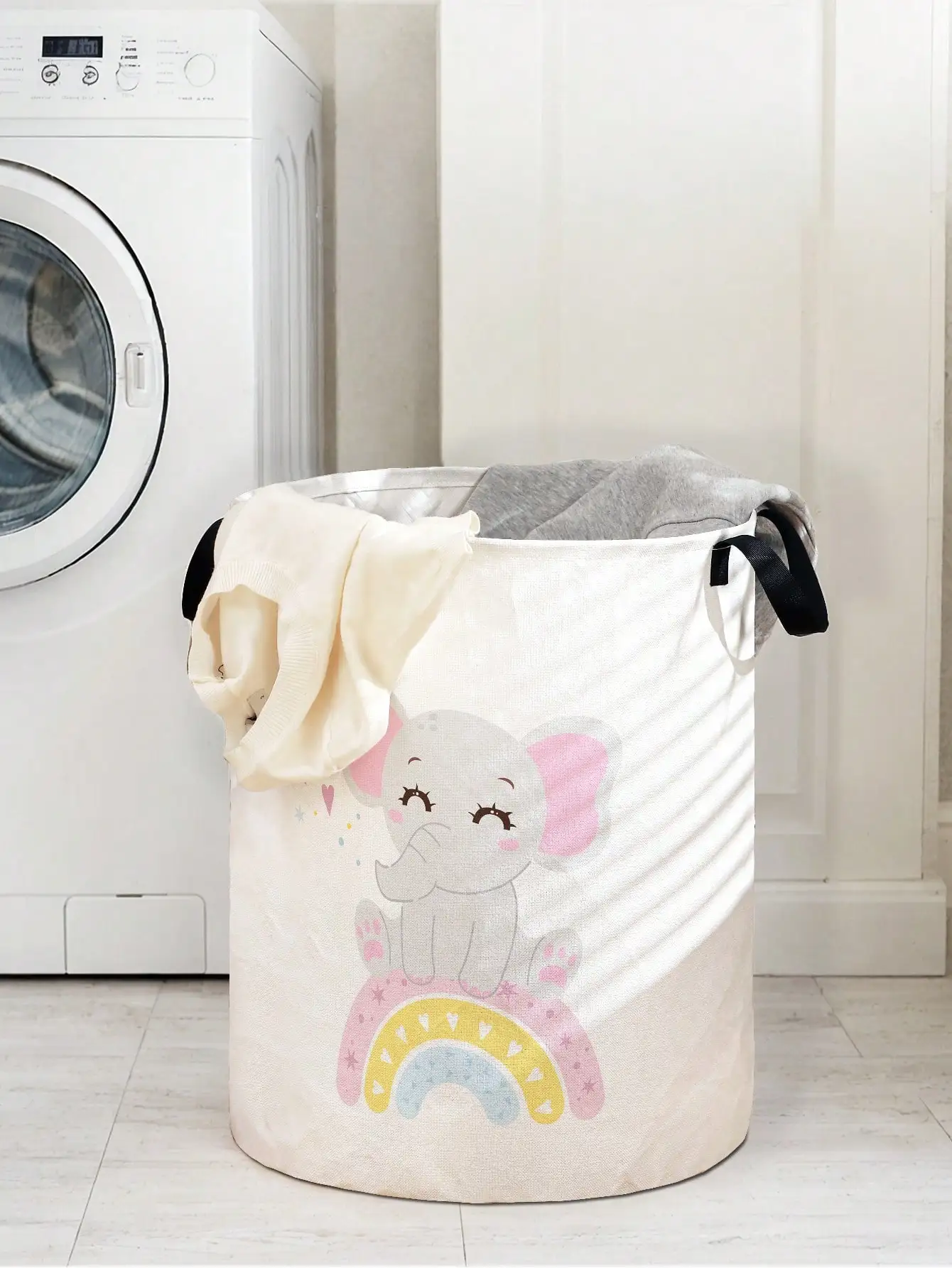 1pc Cute Elephant Pattern Fold - Baby Nursery Storage avaliação e preço