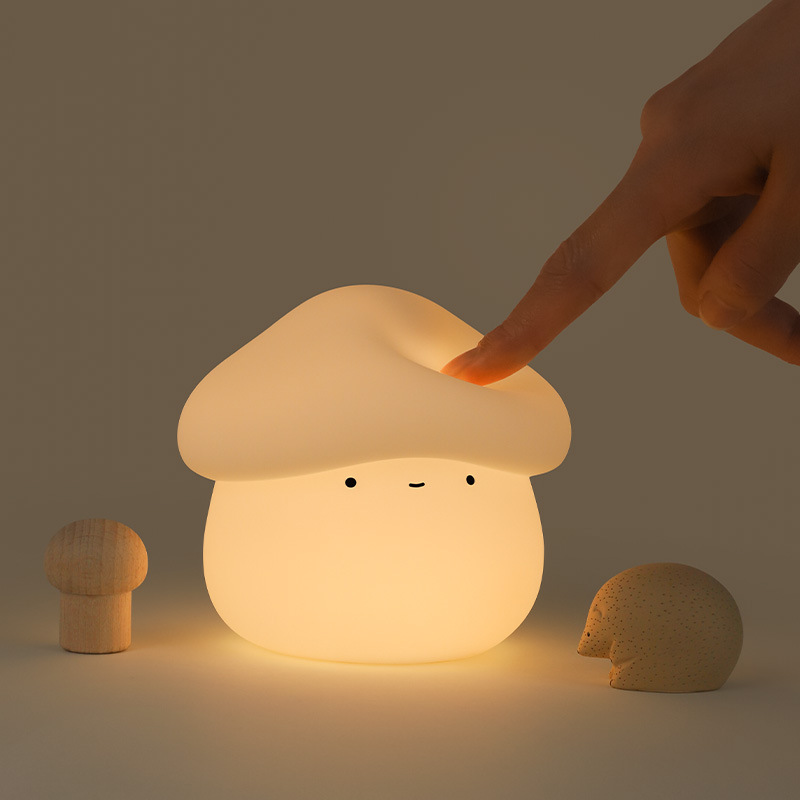 1Pcs Mushroom Head Silicone Ni - Baby Nursery Light avaliação e preço