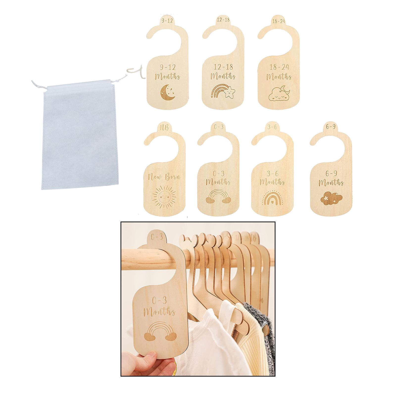 7x Baby Clothes Size Hanger Or - Baby Nursery Age avaliação e preço