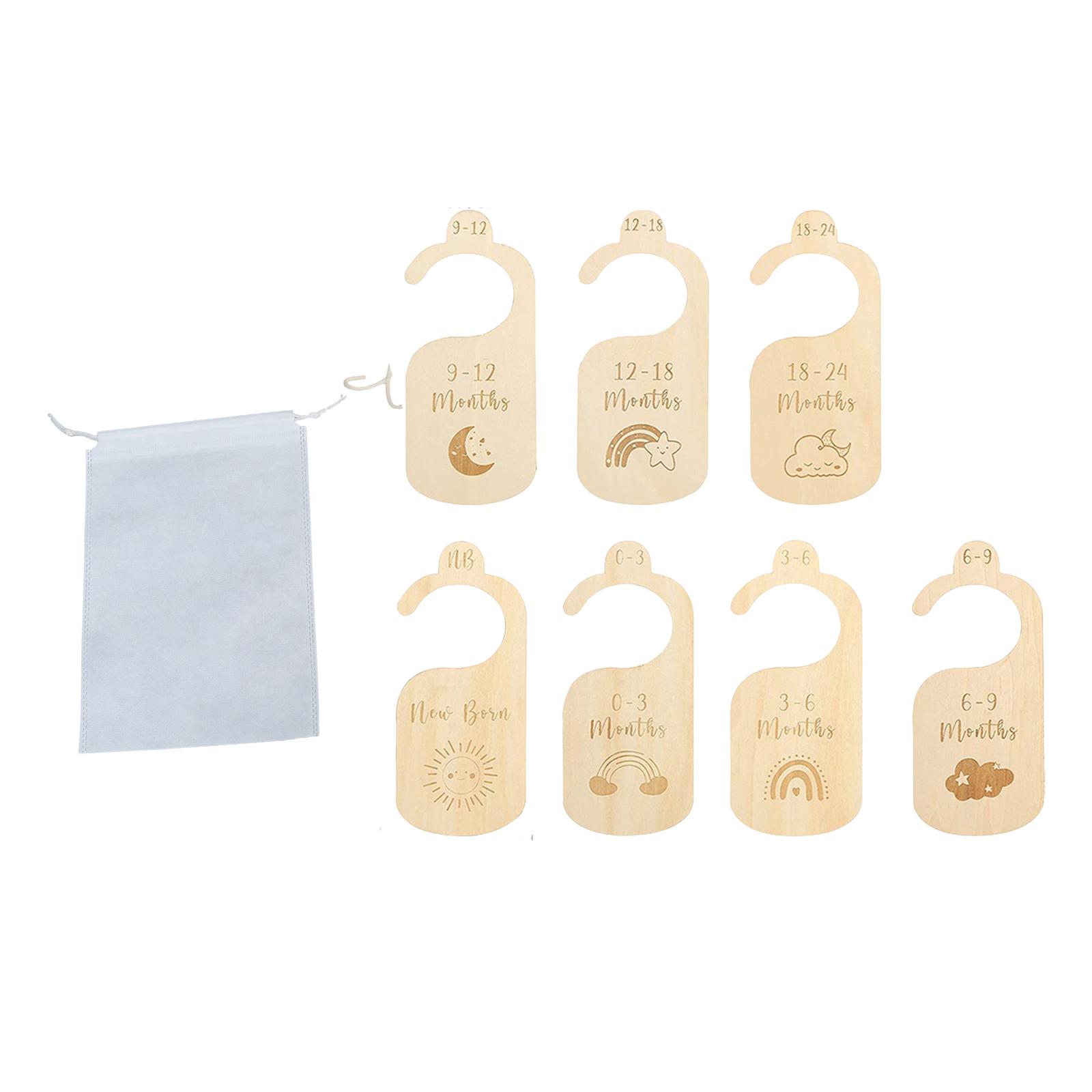 7x Baby Clothes Size Hanger Or - Baby Nursery Age avaliação e preço