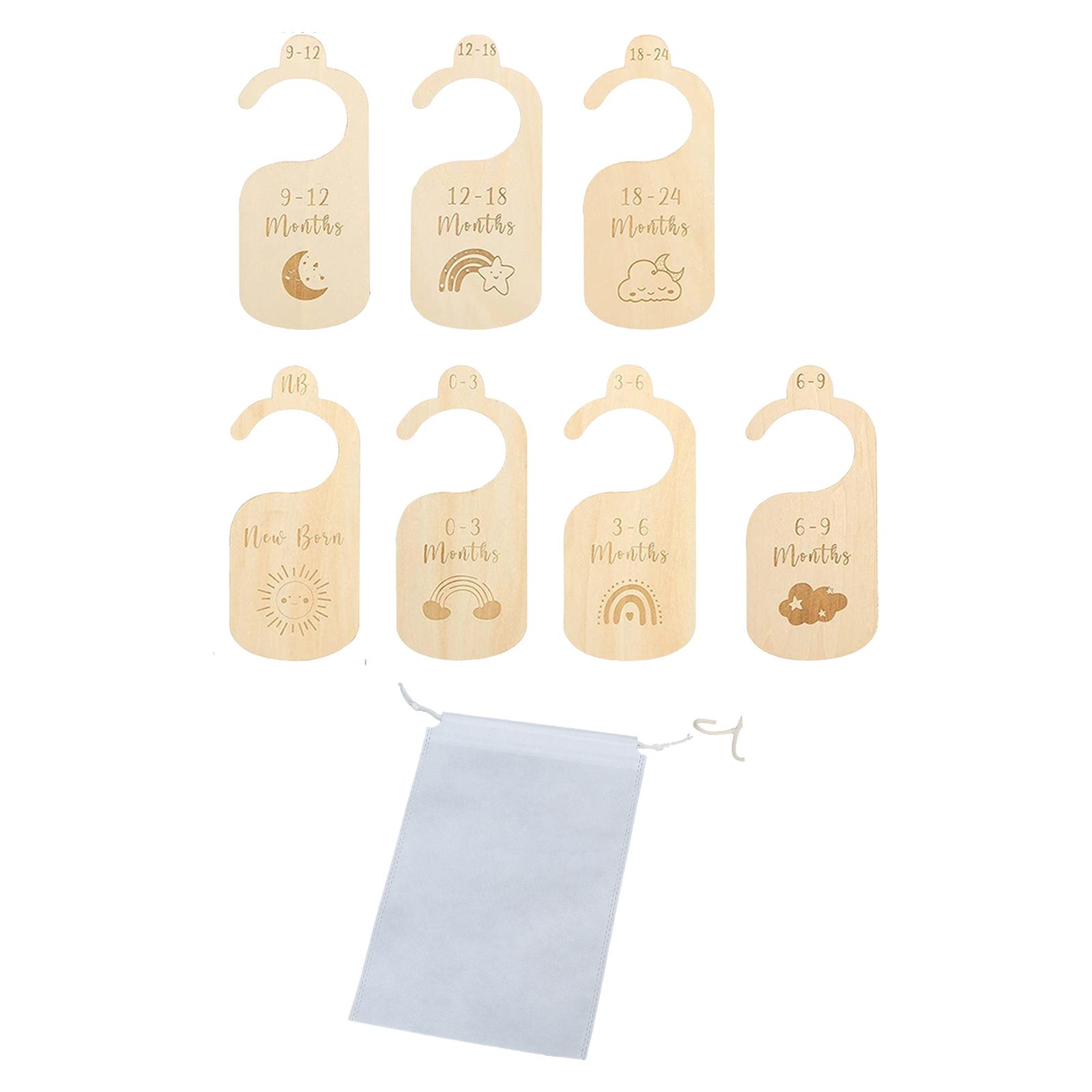 7x Baby Clothes Size Hanger Or - Baby Nursery Age avaliação e preço