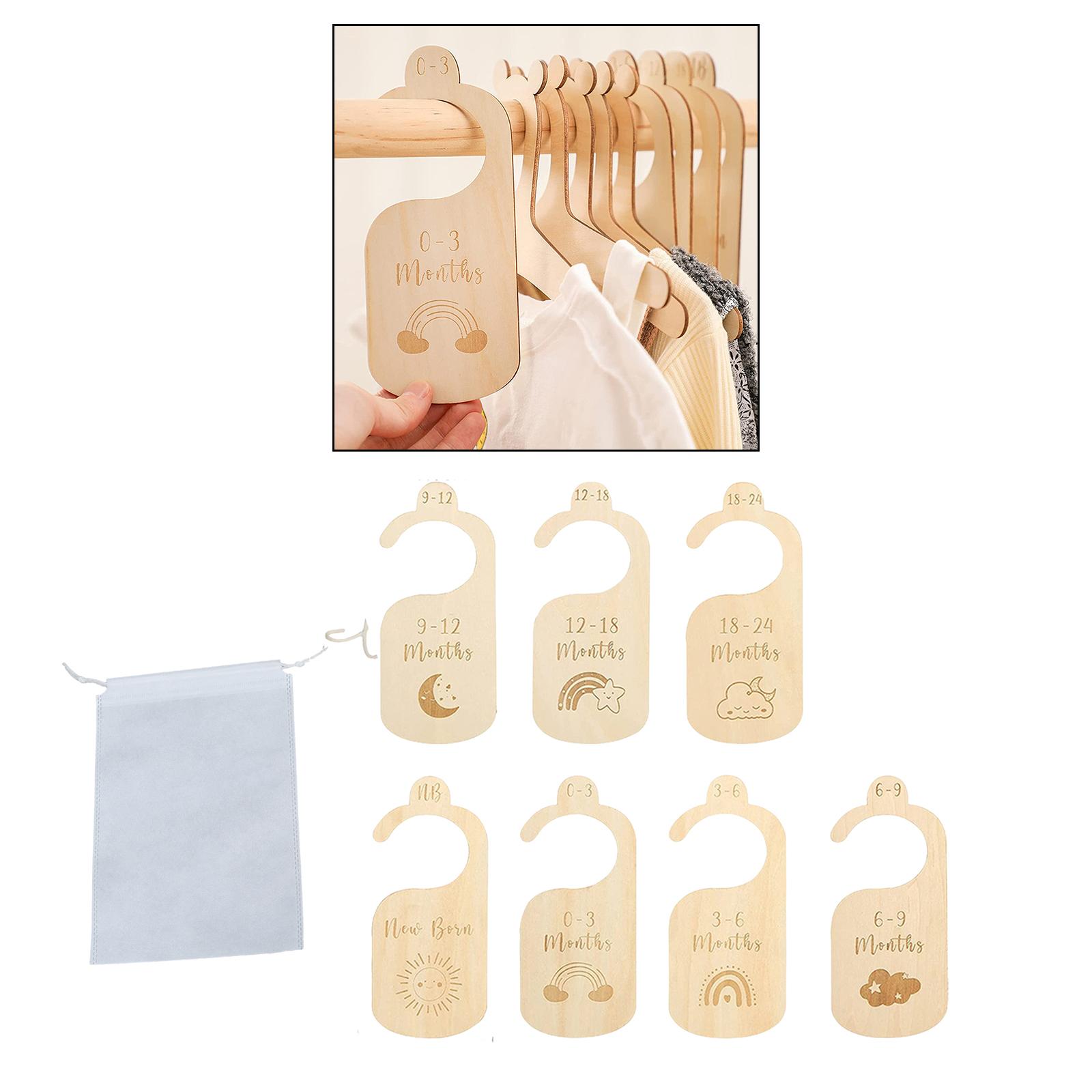 7x Baby Clothes Size Hanger Or - Baby Nursery Age avaliação e preço