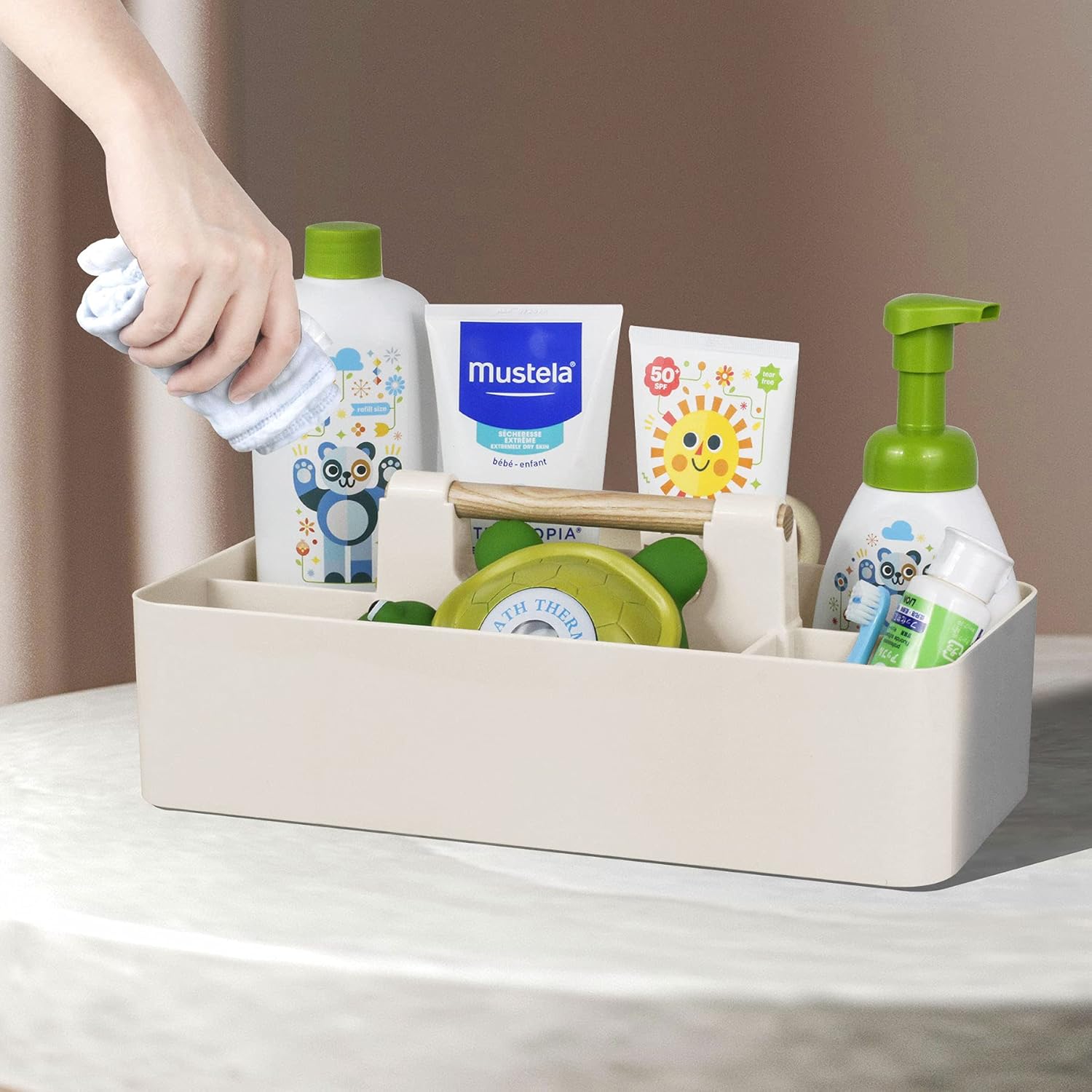 Portable Baby Shower Caddy wit - Baby Nursery Storage avaliação e preço
