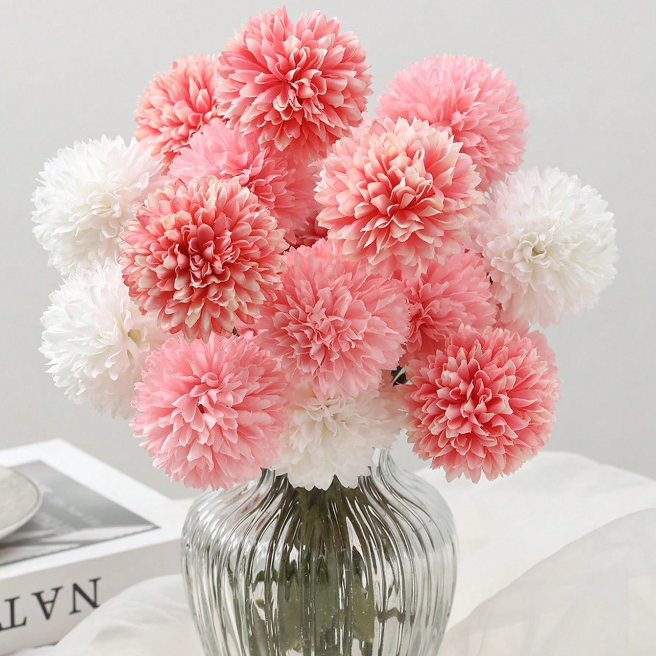 3/5Pcs Hydrangea Artificial Fl - Baby Nursery Fabric avaliação e preço