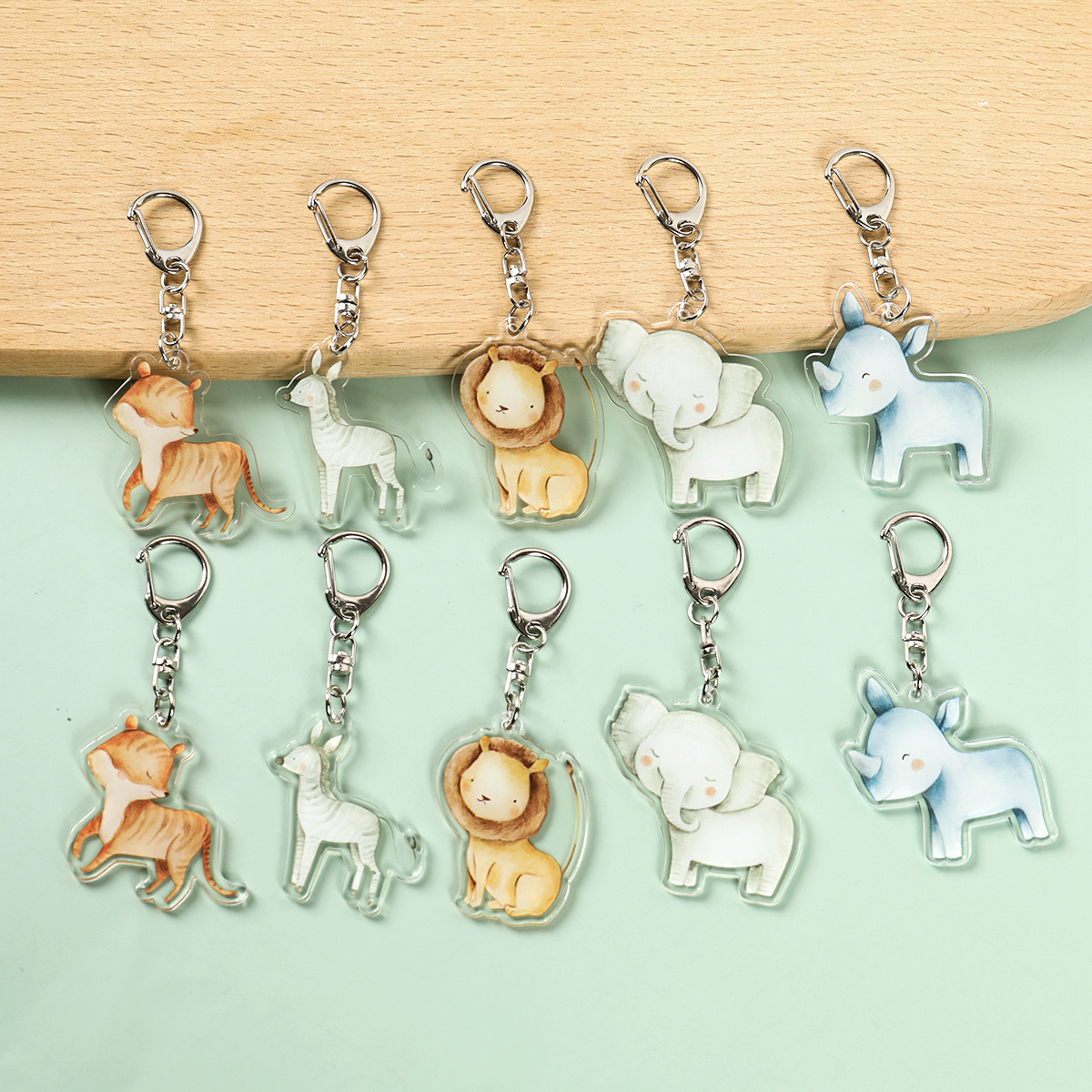 5pcs Jungle Animal Keychains S - Baby Nursery Jungle Theme avaliação e preço