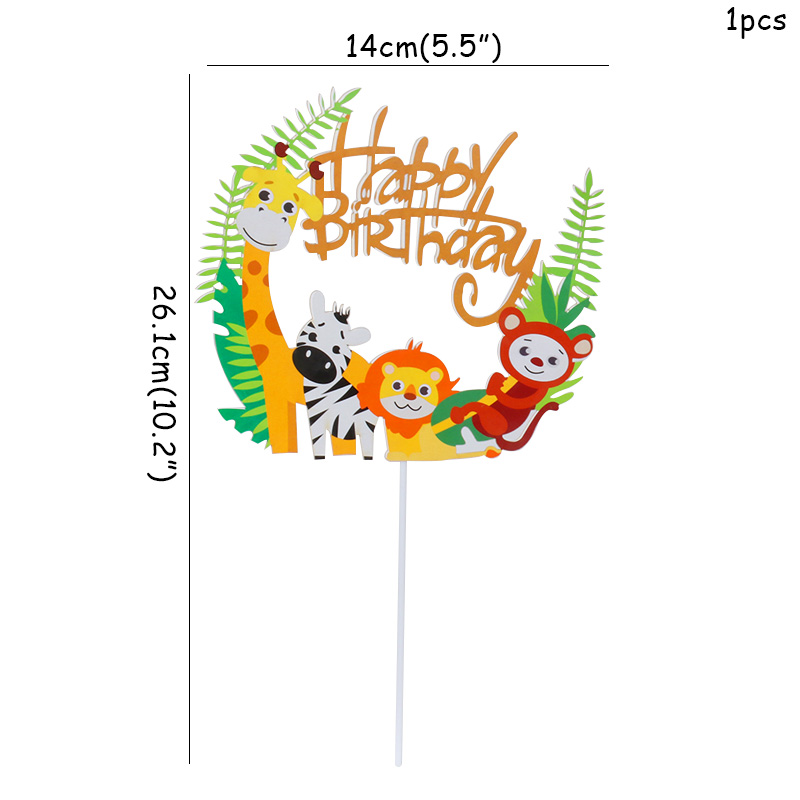 1pc Forest Animal Cake Topper  - Baby Nursery Jungle Theme avaliação e preço