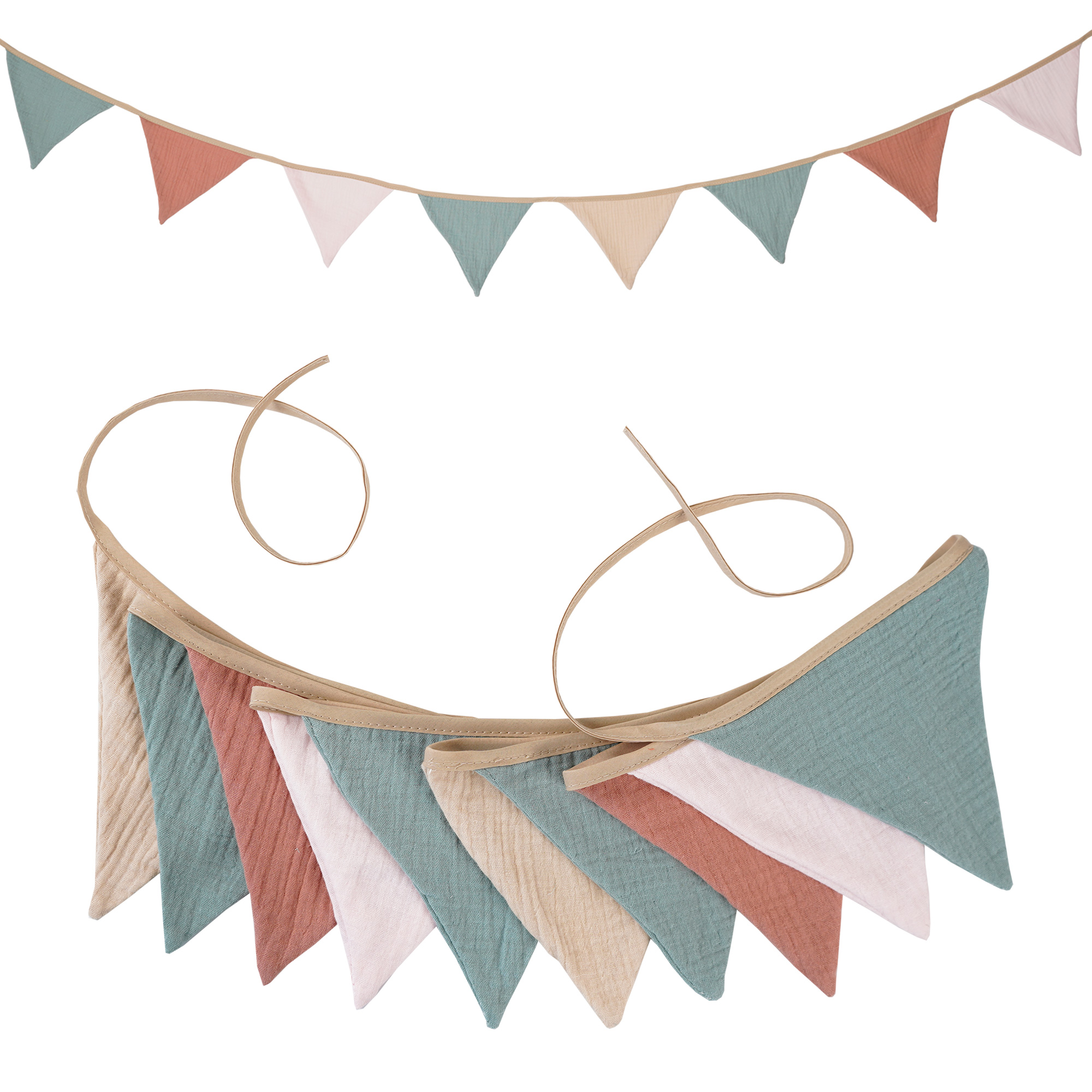 2.6M Nursery Fabric Bunting 10 - Baby Nursery Fabric avaliação e preço