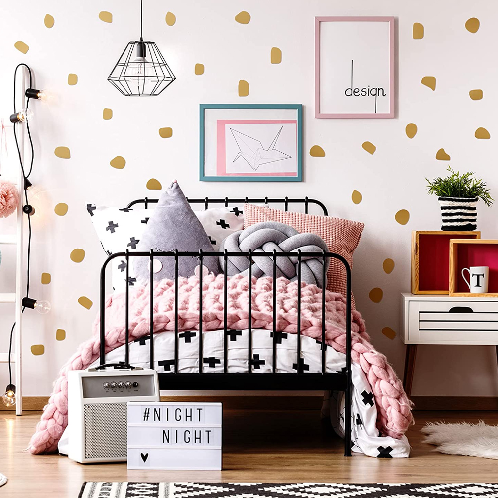 96Pcs/set Cute  Irregular Dots - Baby Nursery Wallpaper Girl avaliação e preço