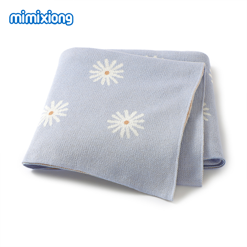 Baby Floral Blankets Knitted A - Baby Girl Nursery Quilt avaliação e preço