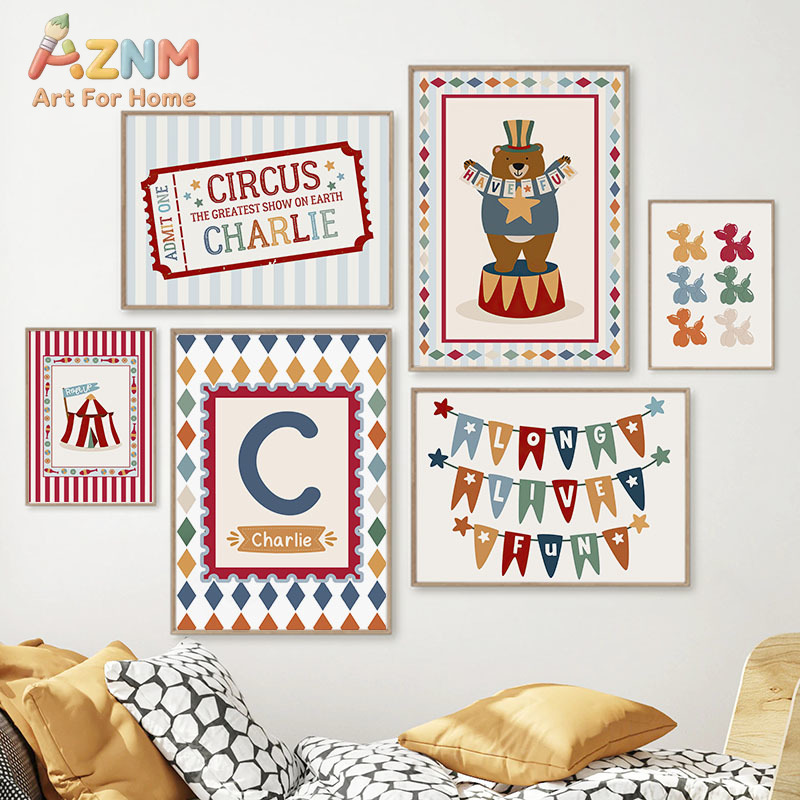 Circus Bear Magician Dog Quote - Baby Nursery Pictures avaliação e preço