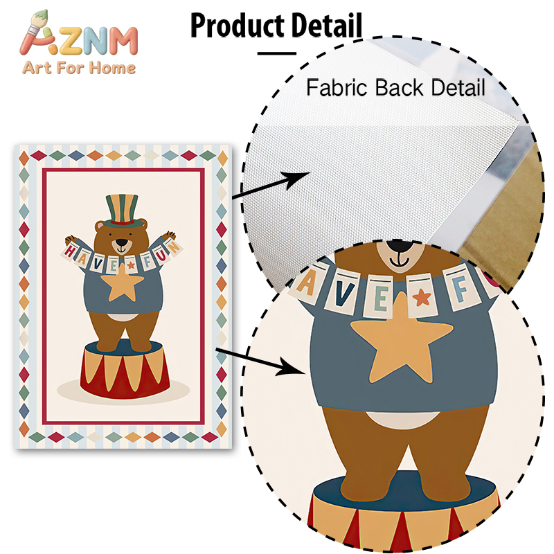 Circus Bear Magician Dog Quote - Baby Nursery Pictures avaliação e preço