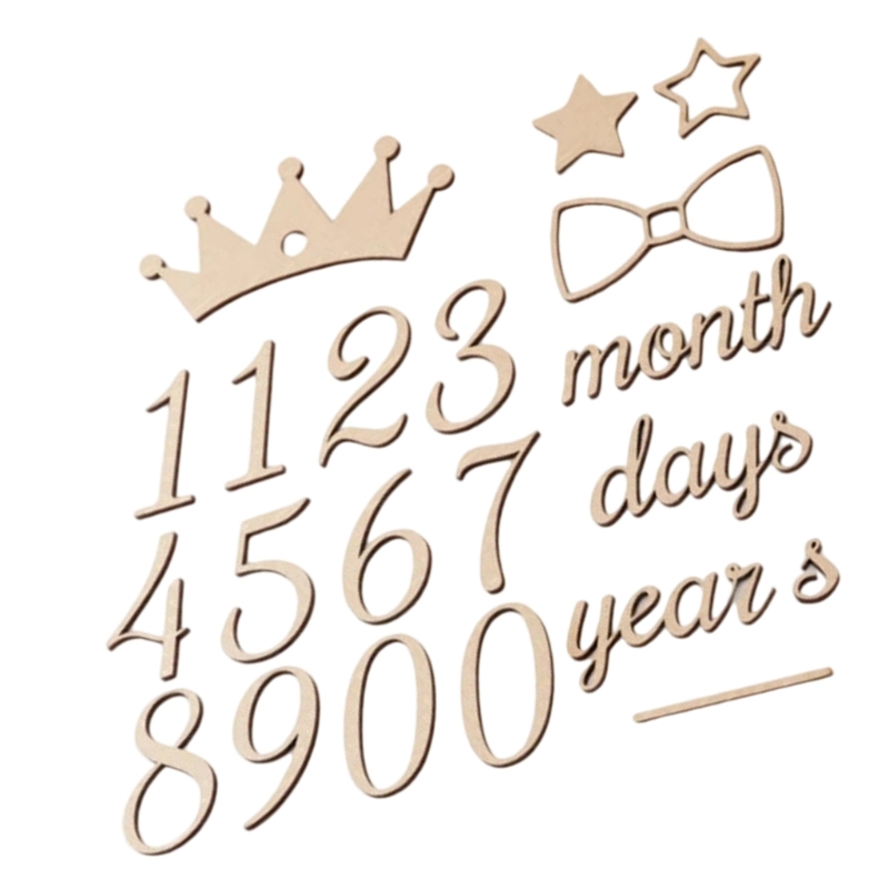 Wooden Milestones Number and W - Baby Nursery Age avaliação e preço