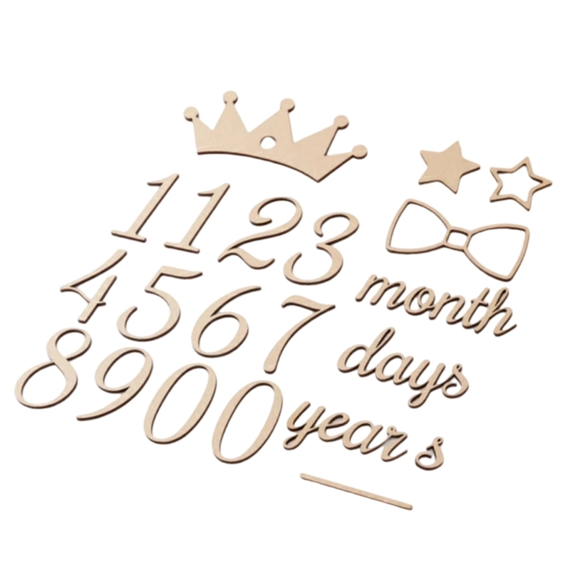 Wooden Milestones Number and W - Baby Nursery Age avaliação e preço