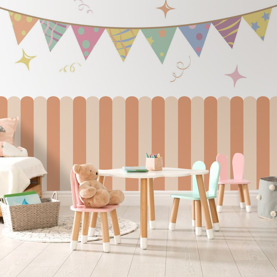 Multicolor Vertical Striped Ar - Baby Nursery Pictures avaliação e preço
