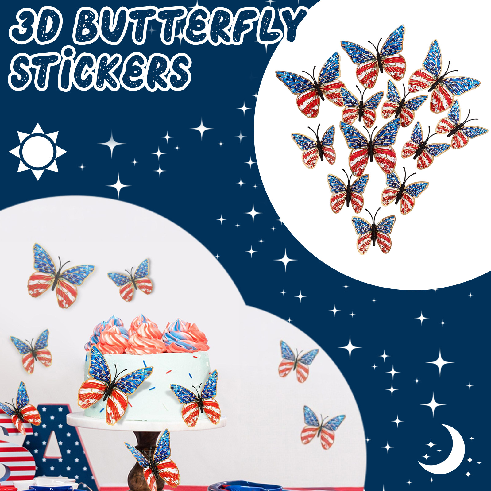3d Butterfly Wall Stickers Ame - Baby Nursery Room avaliação e preço