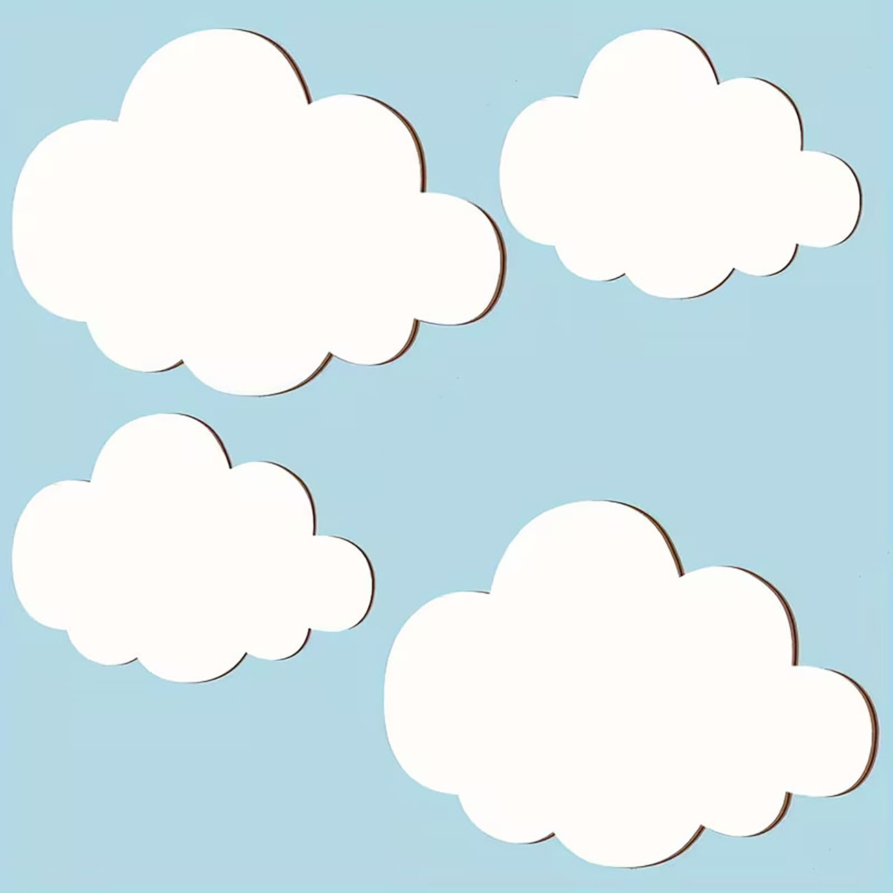 6Pcs Cloud & Eyelash Wooden Wa - Baby Nursery Wallpaper avaliação e preço