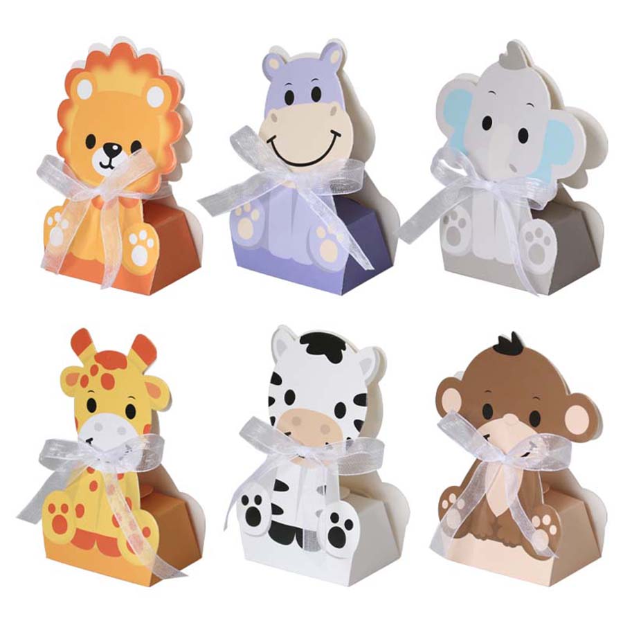 12PCS Safari Animal Favor Boxe - Baby Nursery Jungle Theme avaliação e preço